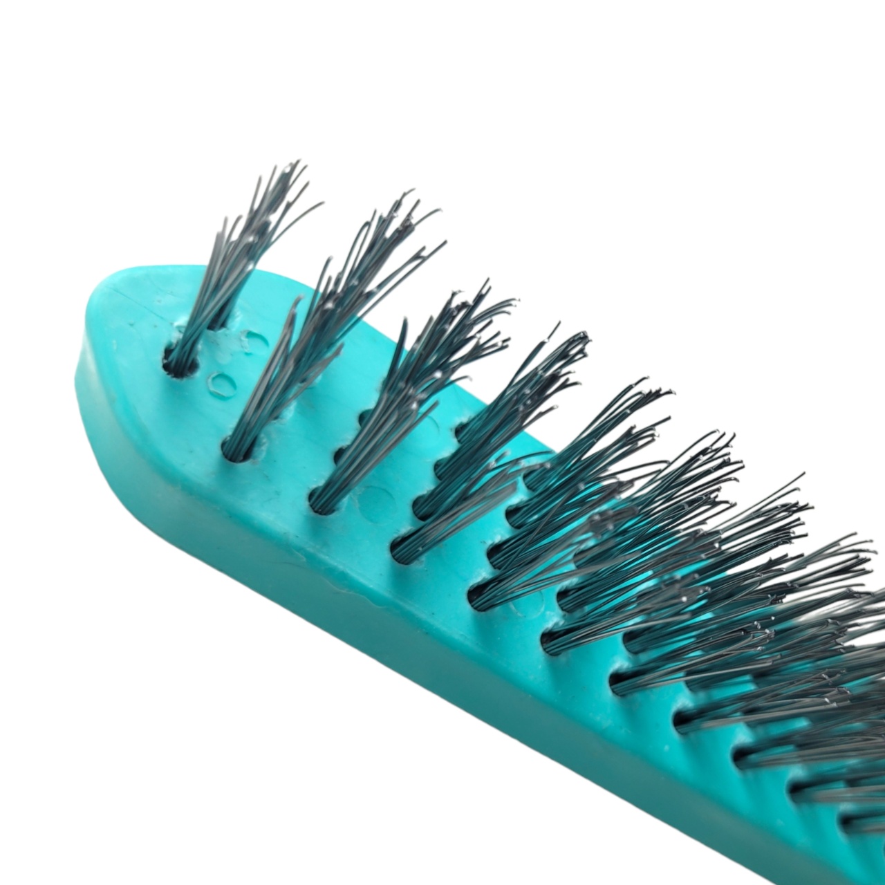 щетка металлическая ручная, 4-рядная, пластиковая ручка, желтая (3306) оптом