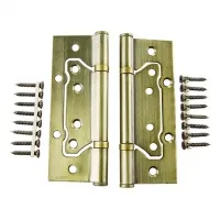 Петля дверная универсальная 120 мм, усиленная, золото